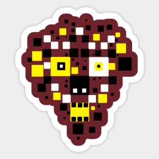 Chaos - Matrix Cyber art -Skull Sticker